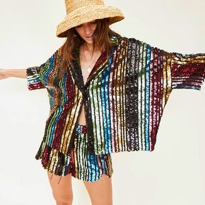 LPA Rainbow Sequin Top